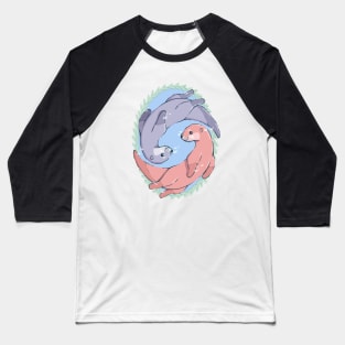 Playful Otters Baseball T-Shirt